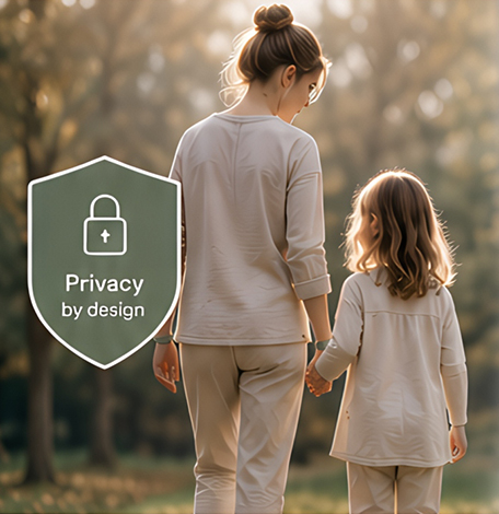 Parent and child walking together